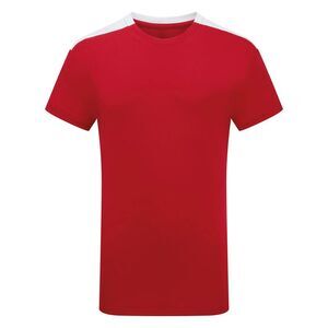 TriDri Childrens/Kids Performance Contrast T-Shirt / Fire Red/White